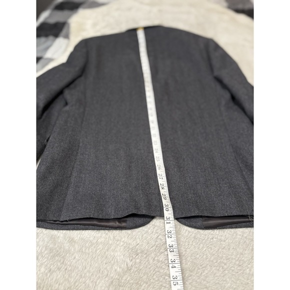 Lauren Ralph Lauren Slim Mens Black Wool Blazer Jacket Size 43R Herringbone‎ - Picture 4 of 8